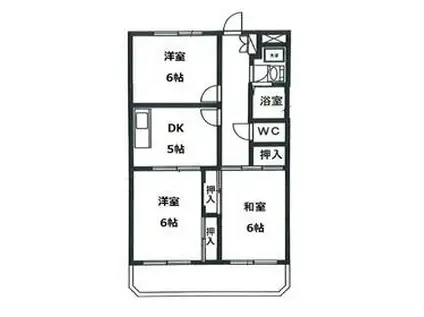 メゾン森崎(3LDK/1階)の間取り写真
