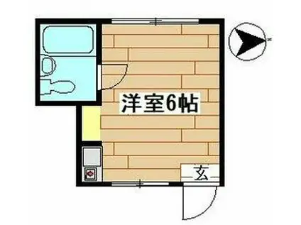 ガーデンハイム3(ワンルーム/1階)の間取り写真