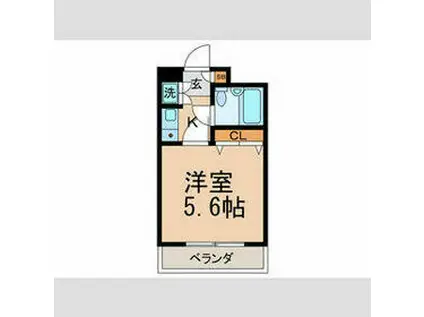 ローズガーデンA57番館(1K/3階)の間取り写真