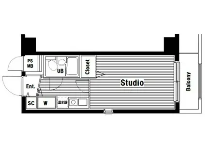 シティ東十条(1K/3階)の間取り写真