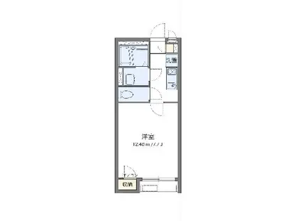 クレイノSHINONOME(1K/1階)の間取り写真
