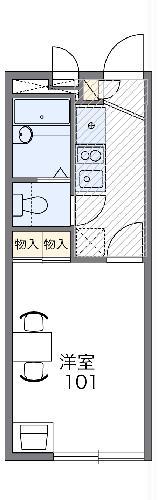 レオパレスTORISU(1K/1階)の間取り写真