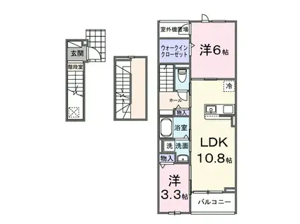 サングレイス(2LDK/3階)の間取り写真