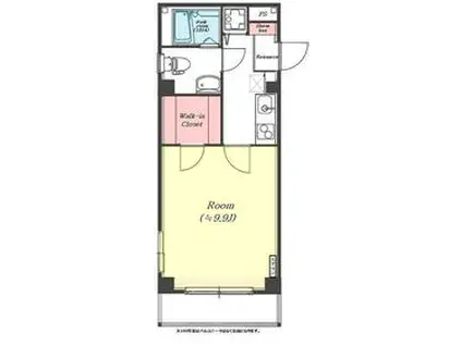 ステートⅡ(1K/2階)の間取り写真