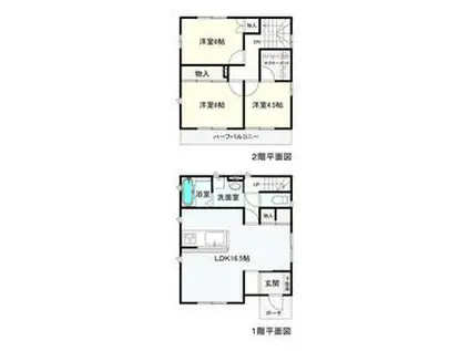 東武伊勢崎・大師線 北春日部駅 徒歩12分 2階建 築9年(3LDK)の間取り写真