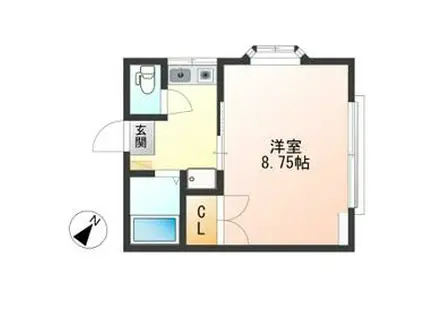 ルミエール上戸祭(1K/2階)の間取り写真