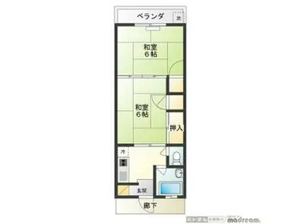 マンション光愛(2DK/3階)の間取り写真