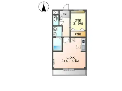 プランドールⅢ(1LDK/1階)の間取り写真