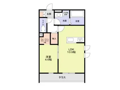 守山区守山三丁目計画A棟(1LDK/1階)の間取り写真