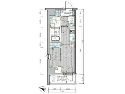 ミライズ横濱サウスレジデンス(1DK/5階)の間取り写真