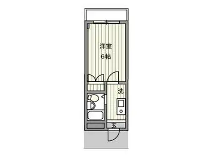 MSハイツ(1K/1階)の間取り写真