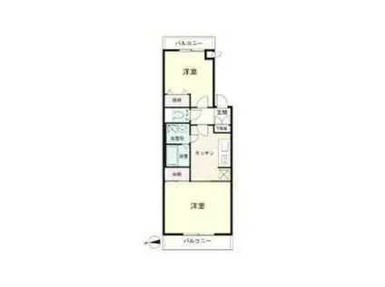 ビッグ武蔵野田無68(2DK/2階)の間取り写真