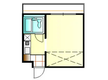 ヴィラ鷹の台(ワンルーム/1階)の間取り写真