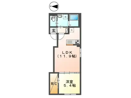 西武池袋・豊島線 椎名町駅 徒歩3分 2階建 築1年(1LDK/2階)の間取り写真