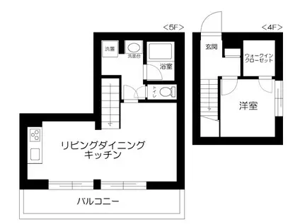ES-GRANDE文京白山(1LDK/4階)の間取り写真