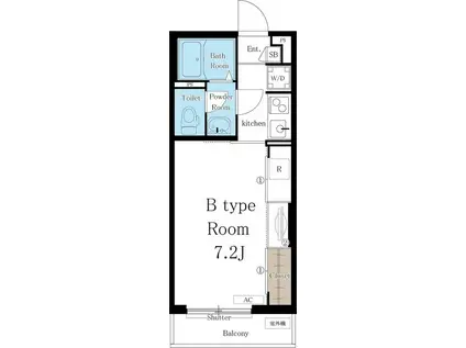 リブリ・ACEⅡ(1K/1階)の間取り写真