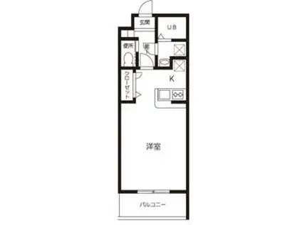 マイネ野口(1K/1階)の間取り写真