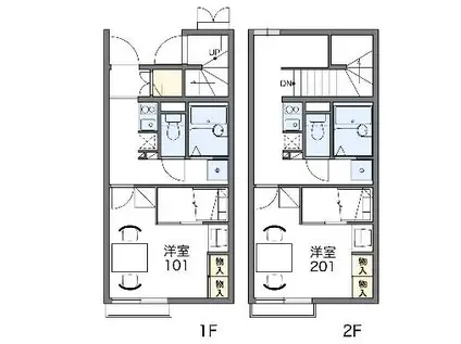 レオパレスたんぽぽハイツ(1K/2階)の間取り写真