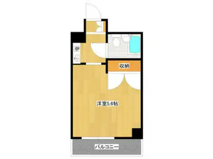 西谷第六ビル(ワンルーム/5階)の間取り写真