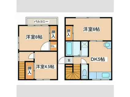 田中アパート(3DK)の間取り写真