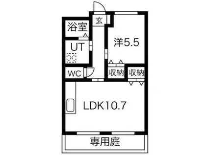 プリマヴェーラ・ワン(1LDK/1階)の間取り写真