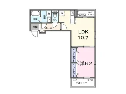 パークガーデン(1LDK/3階)の間取り写真