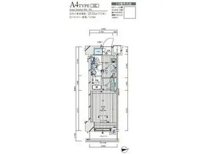 メインステージ八広Ⅱ(1K/3階)の間取り写真