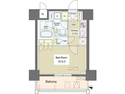 I-SUITE HIGASHINAKAN(1K/10階)の間取り写真