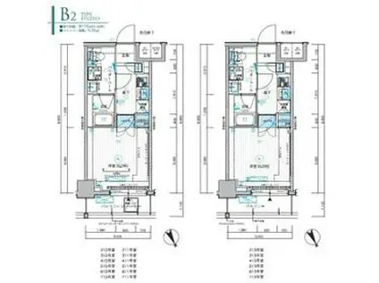 メインステージ川口ウエスト(1K/3階)の間取り写真