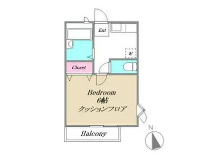 サンセイハイツ(1K/2階)の間取り写真