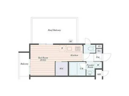 B CITY APARTMENT SHINJUKU NW(ワンルーム/4階)の間取り写真