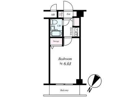 クレッセント中野富士見町(1K/2階)の間取り写真