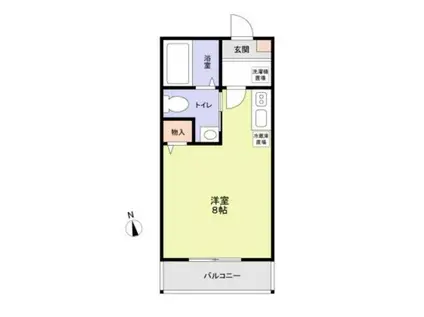 ARU保土ケ谷霞台(ワンルーム/1階)の間取り写真