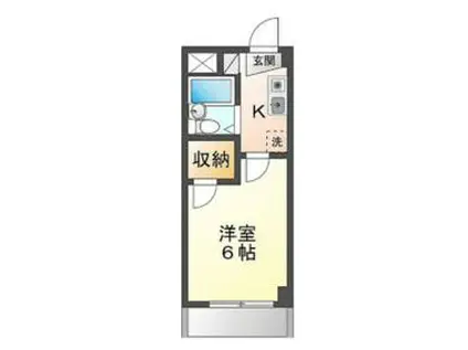 アルビオンシティ豊橋(1K/2階)の間取り写真