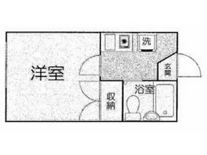 うのもりハウス(1K/2階)の間取り写真