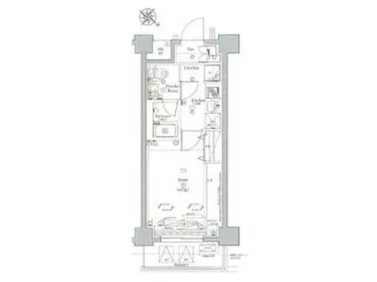 プレール・ドゥーク志村坂上Ⅱ(1K/3階)の間取り写真