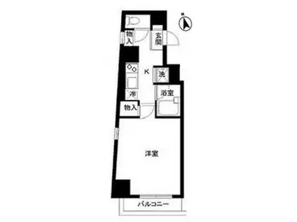 スカイコート芝壱番館(1K/11階)の間取り写真