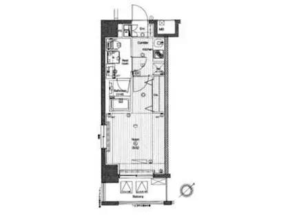 PREMIUM CUBE 三田(1K/10階)の間取り写真