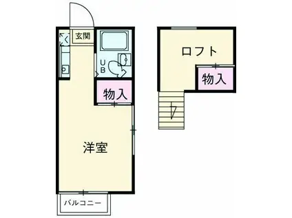 コーポ白鷺(1K/1階)の間取り写真