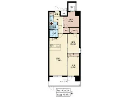 スプランディッド江坂DUE(2SLDK/1階)の間取り写真