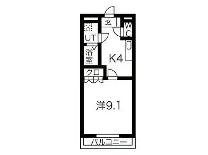 プリマベーラ(1K/1階)の間取り写真