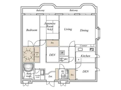 ブルームライフ横浜生麦(2SLDK/5階)の間取り写真