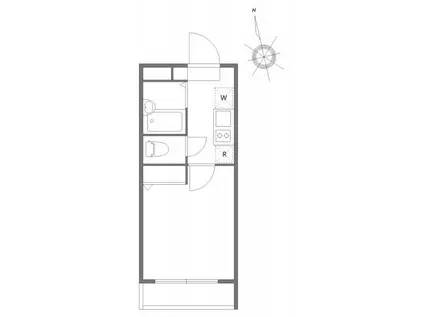 エタニティ(1K/1階)の間取り写真