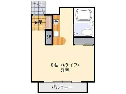 ピラァハウス(ワンルーム/2階)の間取り写真