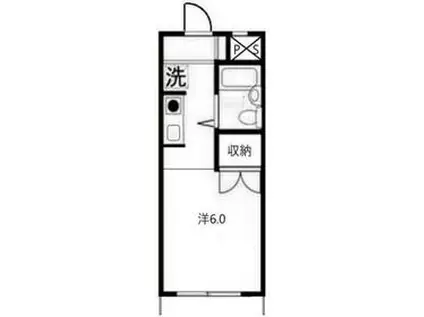 コーポパパラチア(1K/1階)の間取り写真