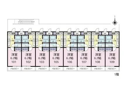 キャメル草加吉町2丁目II(1K/1階)の間取り写真
