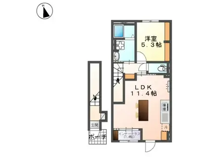 額田郡幸田町 工事(1LDK/2階)の間取り写真