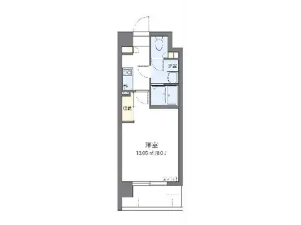 クレイノメゾンZEN(1K/3階)の間取り写真