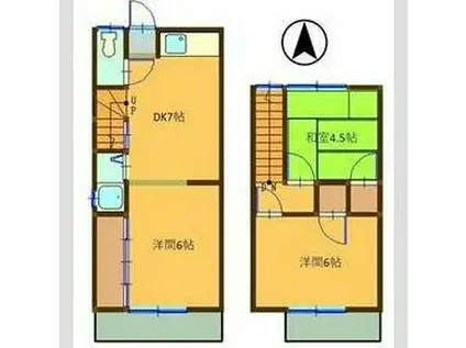 木もれ陽のルミエール(3DK/1階)の間取り写真