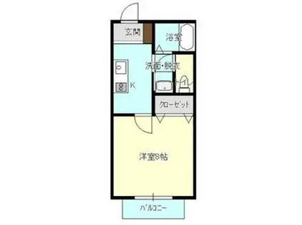 ひくまのハウス(1K/1階)の間取り写真